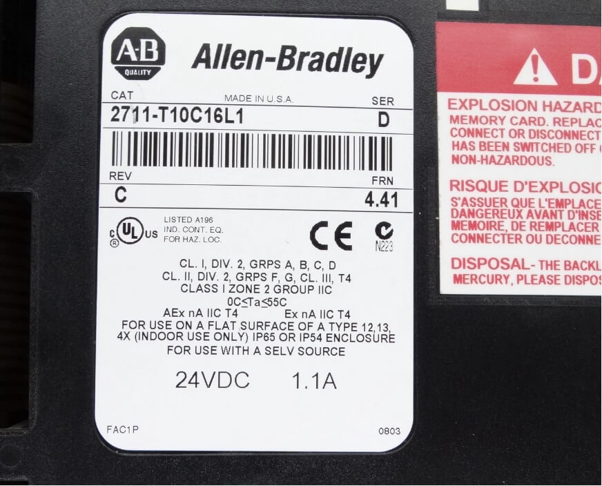 Allen Bradley 2711-T10C16L1